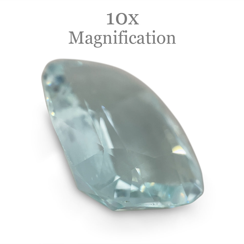 Stunning 15.84ct Brazilian Cushion Aquamarine, Greenish Blue, GIA Certified by SkyJems Gemstones Canada