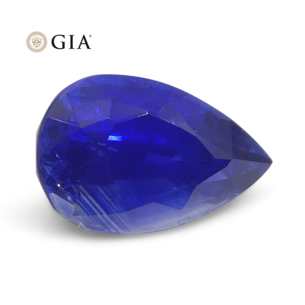 3.88ct Royal Blue Pear Sapphire from Sri Lanka, GIA Certified Natural Gemstone by SkyJems Canadian Gem Experts