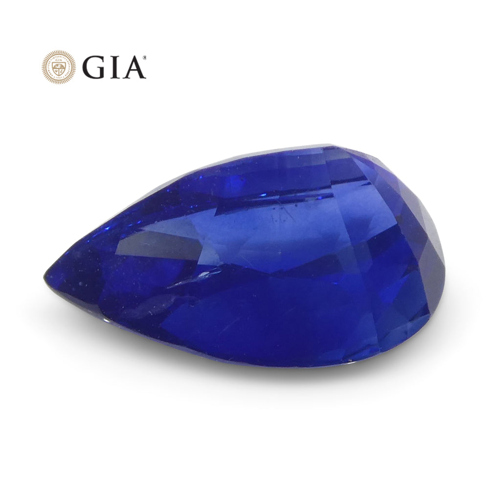 3.88ct Royal Blue Pear Sapphire from Sri Lanka, GIA Certified Natural Gemstone by SkyJems Canadian Gem Experts
