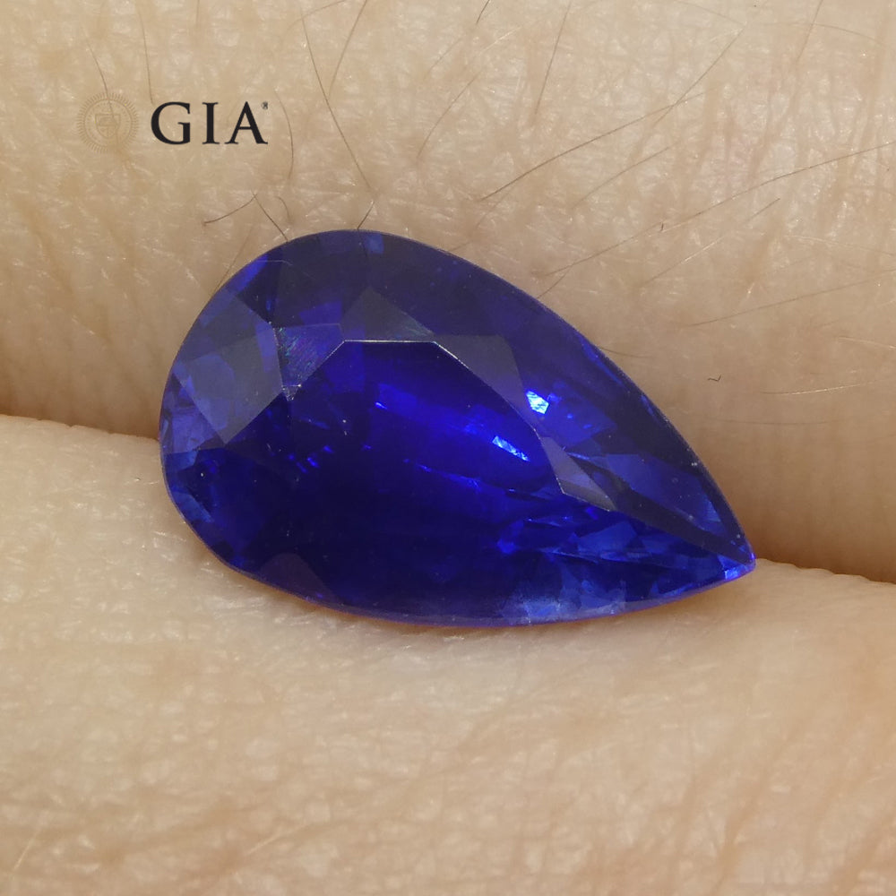 3.88ct Royal Blue Pear Sapphire from Sri Lanka, GIA Certified Natural Gemstone by SkyJems Canadian Gem Experts
