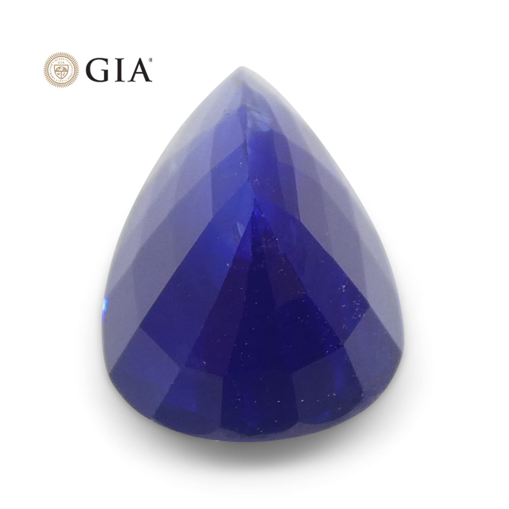 3.88ct Royal Blue Pear Sapphire from Sri Lanka, GIA Certified Natural Gemstone by SkyJems Canadian Gem Experts