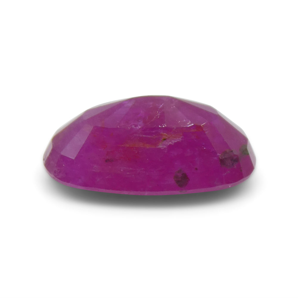 2.7 carat oval purplish red Vietnamese ruby, unheated natural gemstone from SkyJems premium colored gem collection