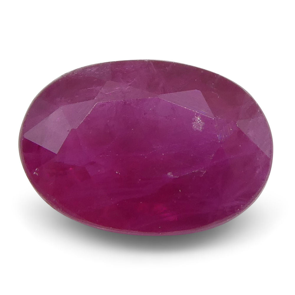 0.89 ct Oval Burma Ruby in vivid red, precision-cut single stone from SkyJems Canadian gemstone specialists since 1967