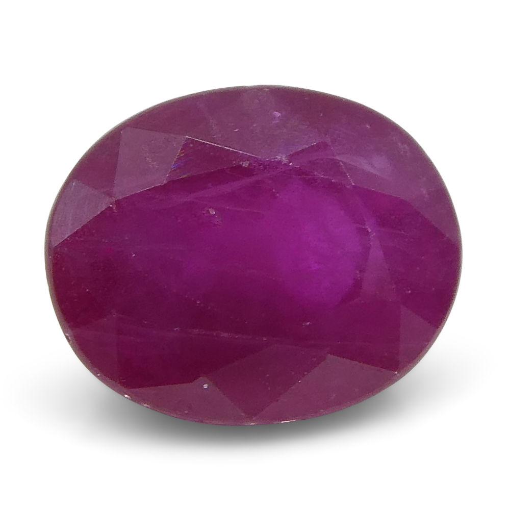 0.78 ct Oval Burma Ruby, vibrant red single stone from SkyJems' premium Myanmar gemstone collection