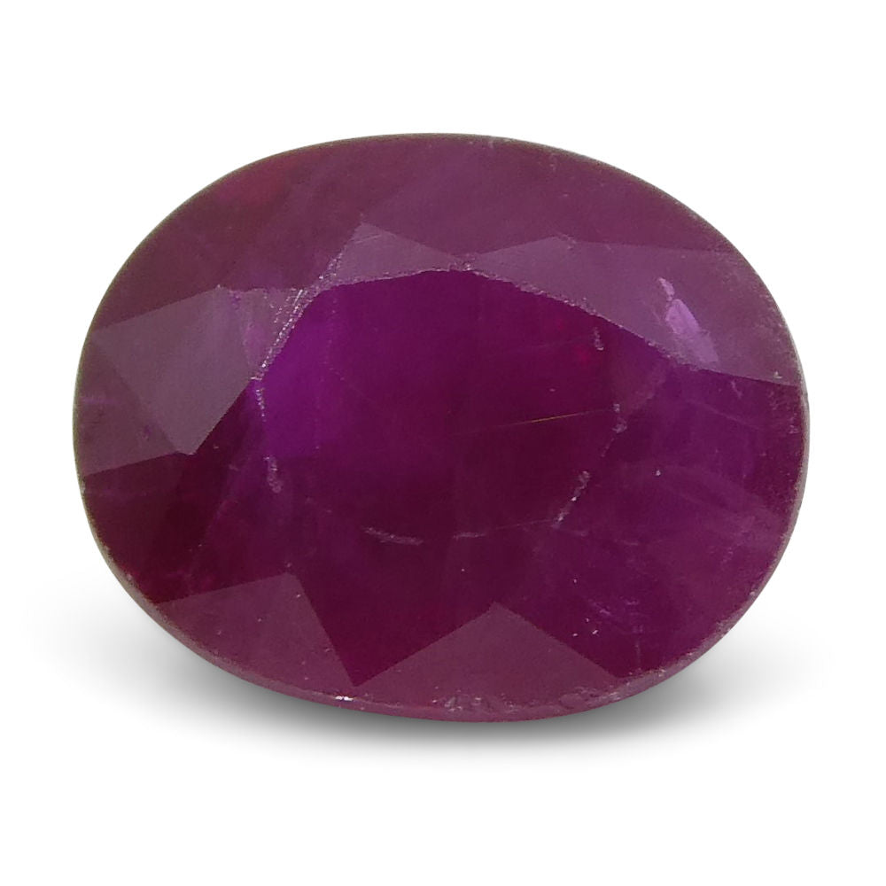 0.89 ct Oval Burma Ruby, vibrant red single stone from SkyJems' premium Myanmar gemstone collection