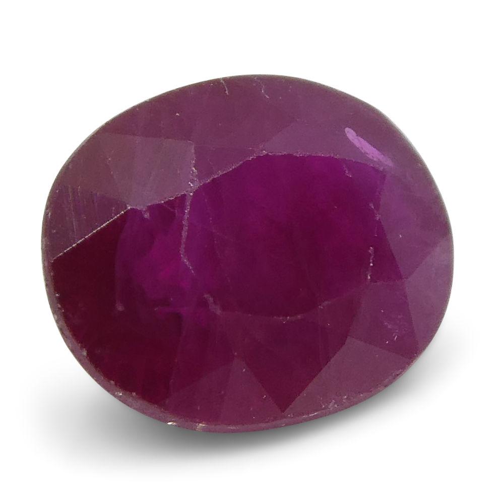 0.89 ct Oval Burma Ruby in deep red, precision-cut single stone from SkyJems Canadian gemstone specialists since 1967