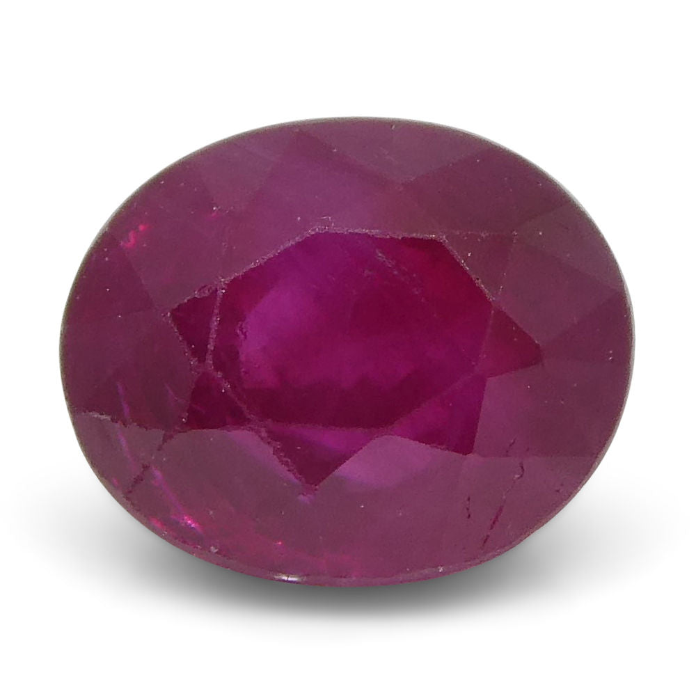 0.83 ct Oval Burma Ruby, vibrant red single stone from SkyJems' premium Myanmar gemstone collection