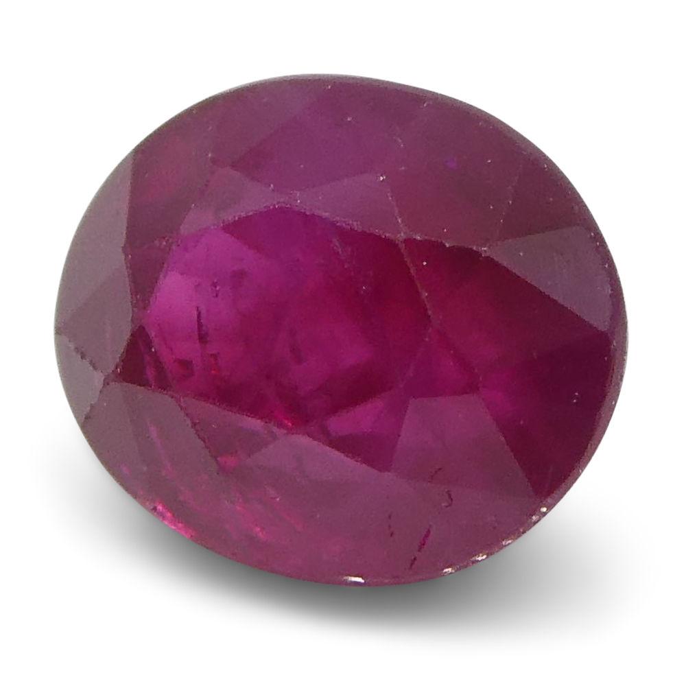 0.83 ct Oval Burma Ruby in vibrant red, precision-cut single stone from SkyJems Canadian gemstone specialists