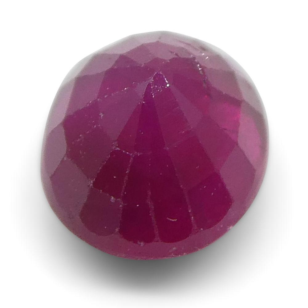 0.83 ct Oval Burma Ruby in vibrant red, precision-cut Modified Brilliant style by SkyJems Canadian gemstone experts