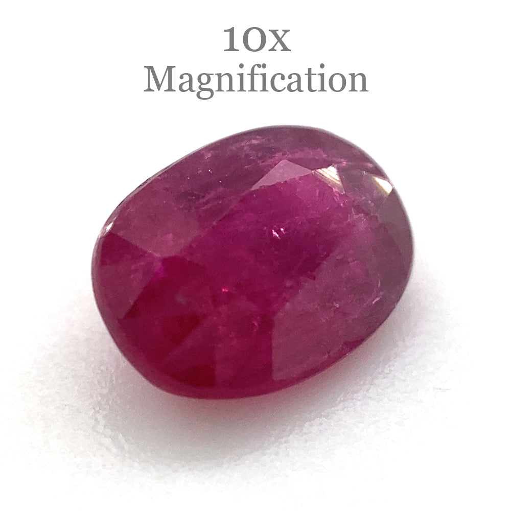 1.01ct Purplish Red Mozambique Oval Ruby, unheated natural gemstone from SkyJems Canadian gem specialists