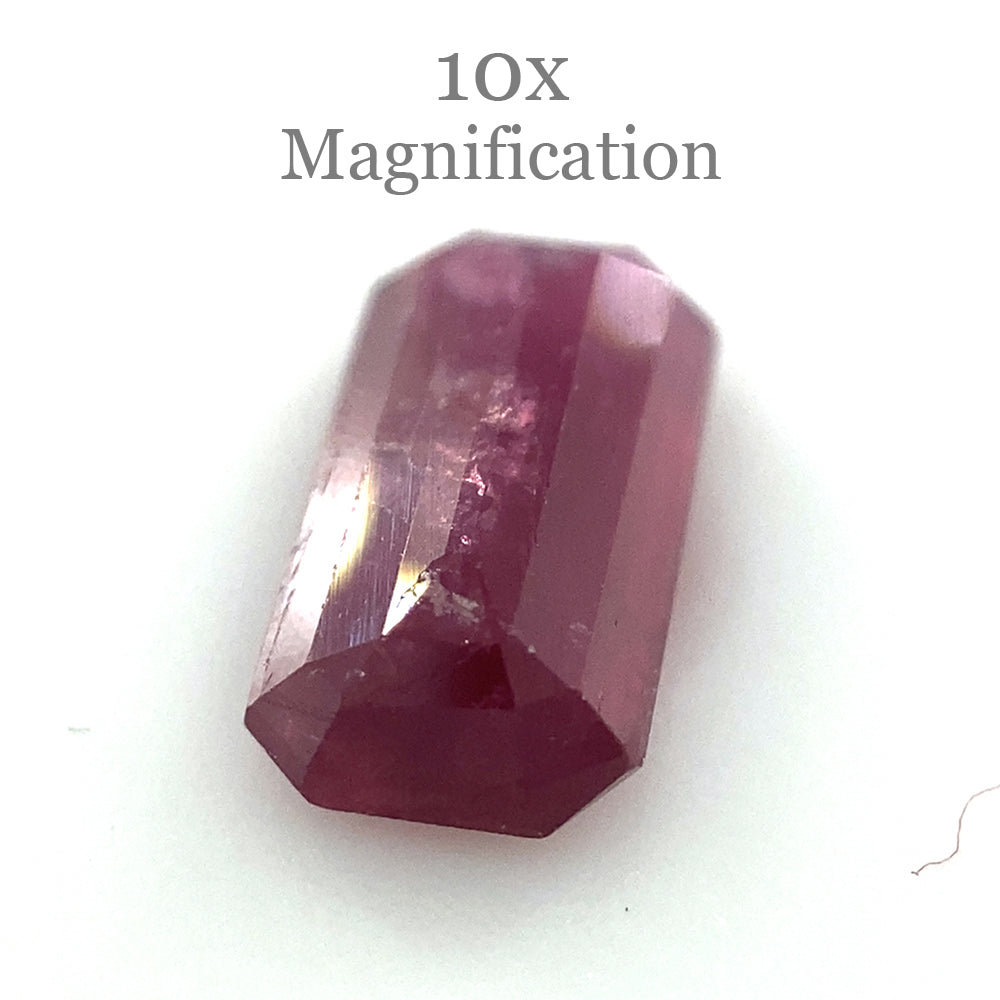 1.23ct Unheated Mozambique Red Ruby Emerald Cut Gemstone by SkyJems, Rare Purplish Red Corundum Single Stone