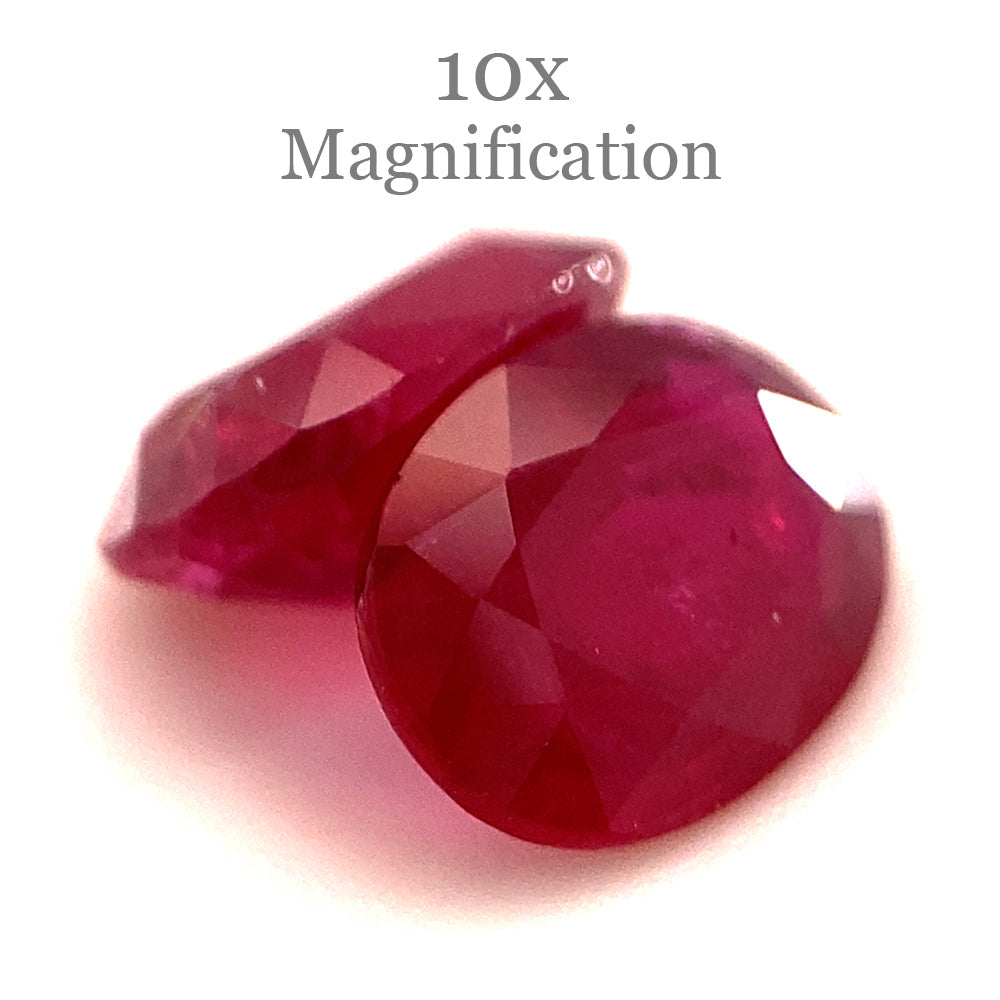 1.76ct Oval Red Ruby Pair from Mozambique, premium heated gemstones by SkyJems, Canadian gem specialists since 1967