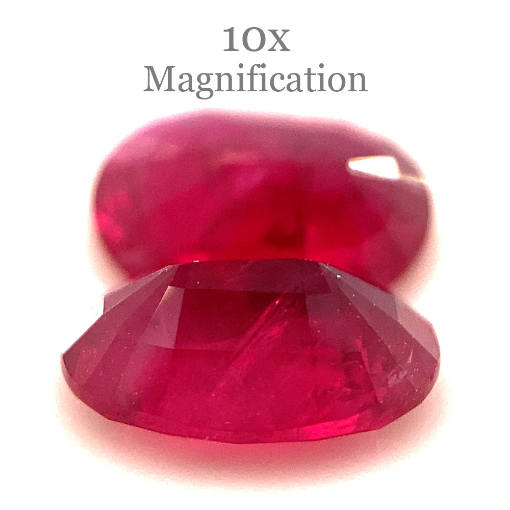 1.76ct Oval Red Ruby Pair from Mozambique, premium heated gemstones by SkyJems Canadian gem specialists