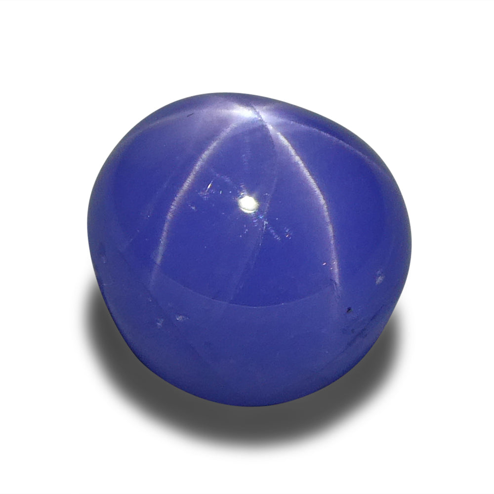 2.99ct Blue Star Sapphire from Sri Lanka, Double Cabochon Round GIA Certified Natural Gemstone by SkyJems