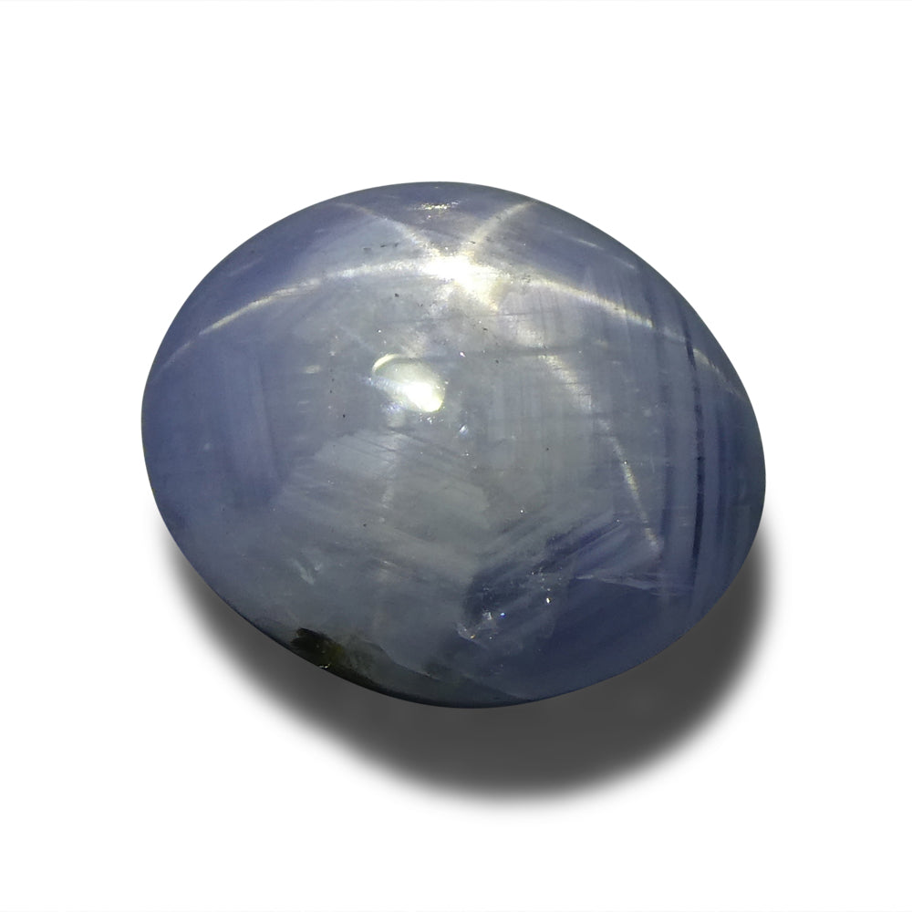 8.95ct Oval Cabochon Blue Star Sapphire from Sri Lanka, Unheated - Skyjems Wholesale Gemstones