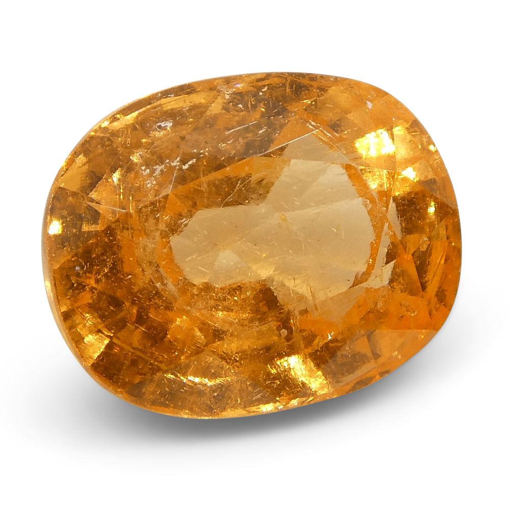 3.26 ct Oval Fanta Orange Spessartite/Spessartine Garnet - Skyjems Wholesale Gemstones