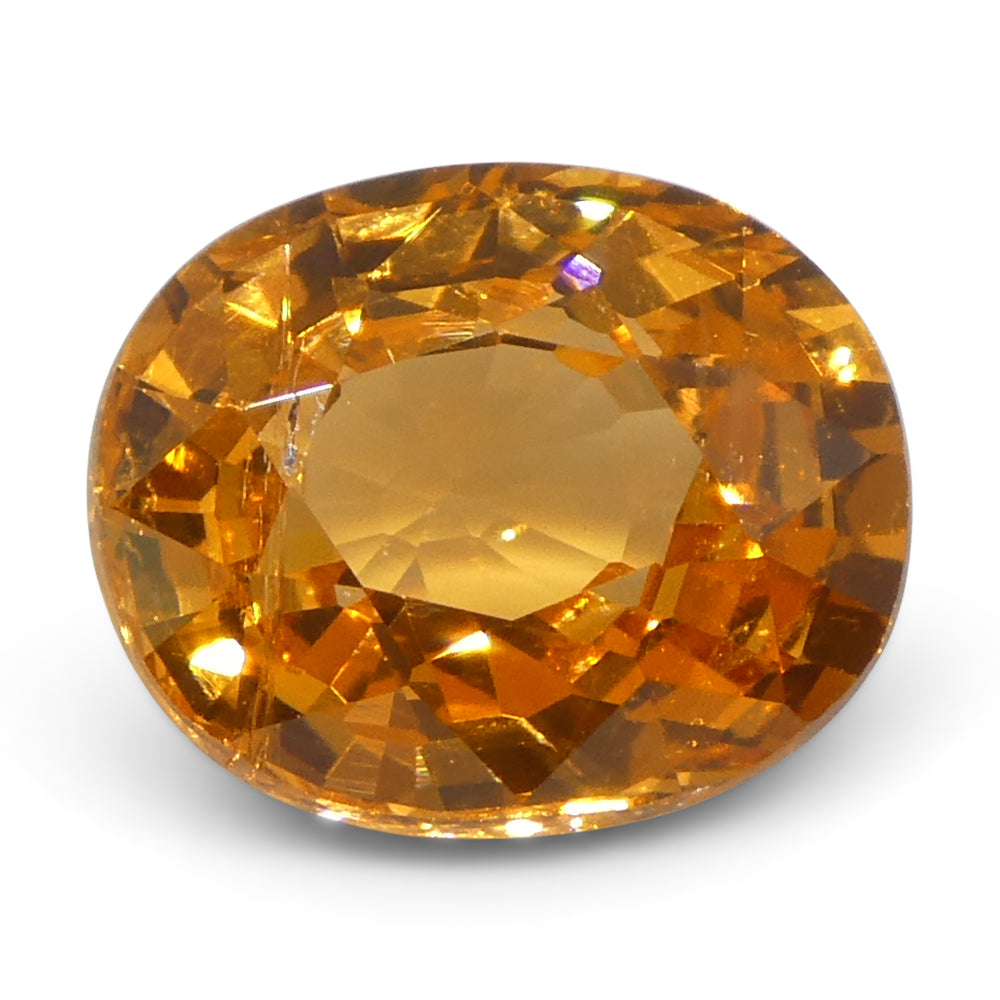SkyJems 2.05ct Oval Fanta Orange Spessartine Garnet from Namibia, rare collector-grade gemstone