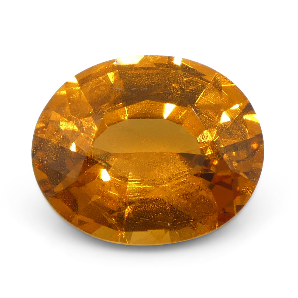 SkyJems Oval Fanta Orange Spessartine Garnet 1.68ct from Namibia, vibrant gemstone for collectors and jewelry design