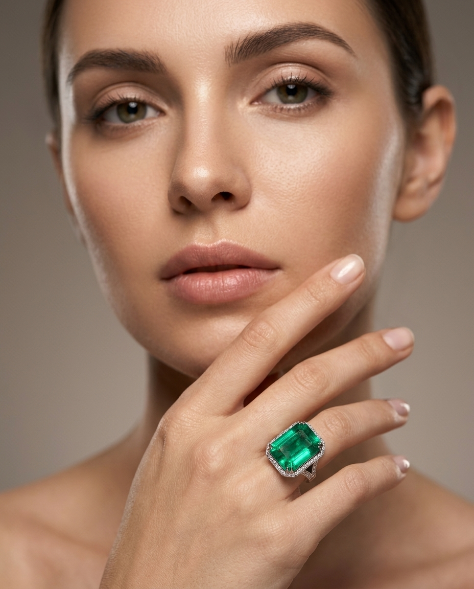 5.25ct emerald cut green emerald, minor inclusions, GIA certified Zambia — Skyjems