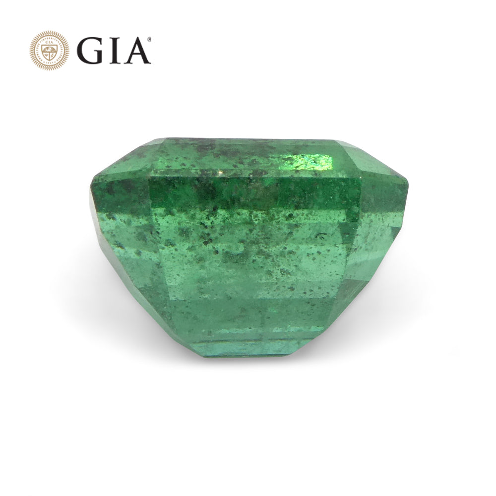 5.25ct Octagonal/Emerald Cut Green Emerald GIA Certified Zambia F1/Minor - Skyjems Wholesale Gemstones
