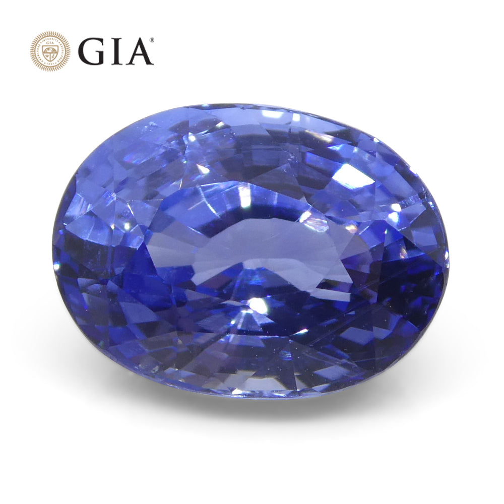 3.65ct Blue Sapphire from Sri Lanka, GIA Certified Natural Oval Gemstone by SkyJems Canadian Gem Experts