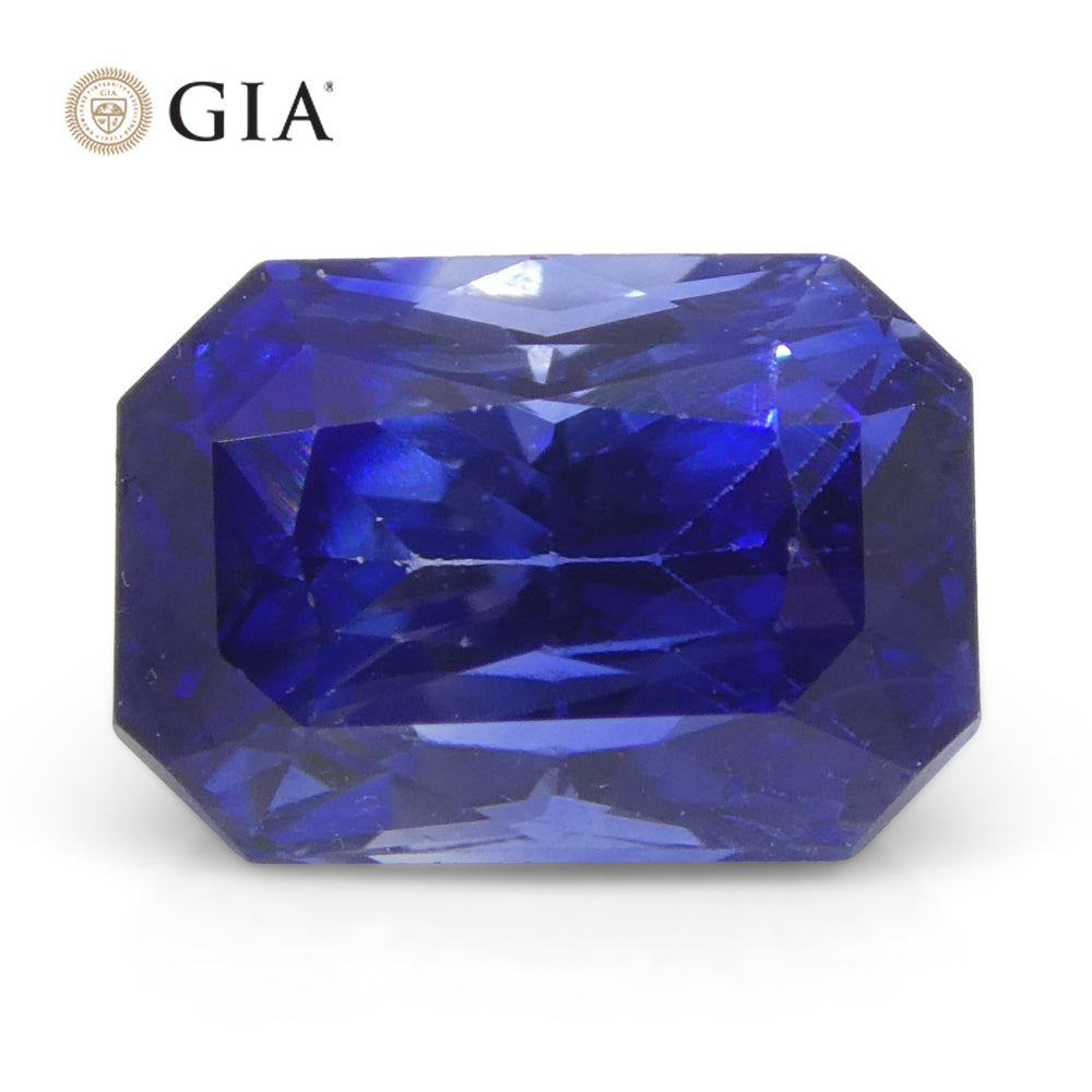 1.92ct Blue Sapphire from Sri Lanka, Octagonal Emerald Cut, GIA Certified Natural Gemstone by SkyJems