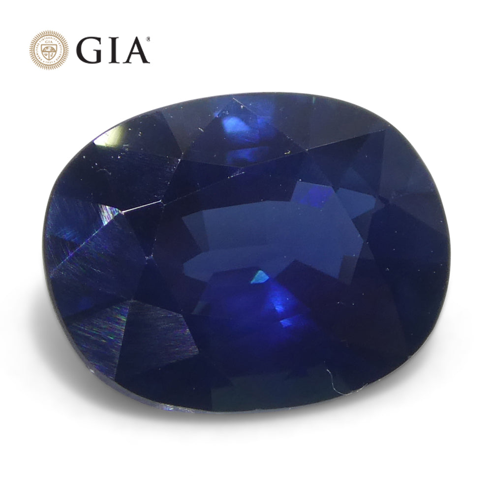 2.13ct Cushion Blue Sapphire GIA Certified Nigeria - Skyjems Wholesale Gemstones