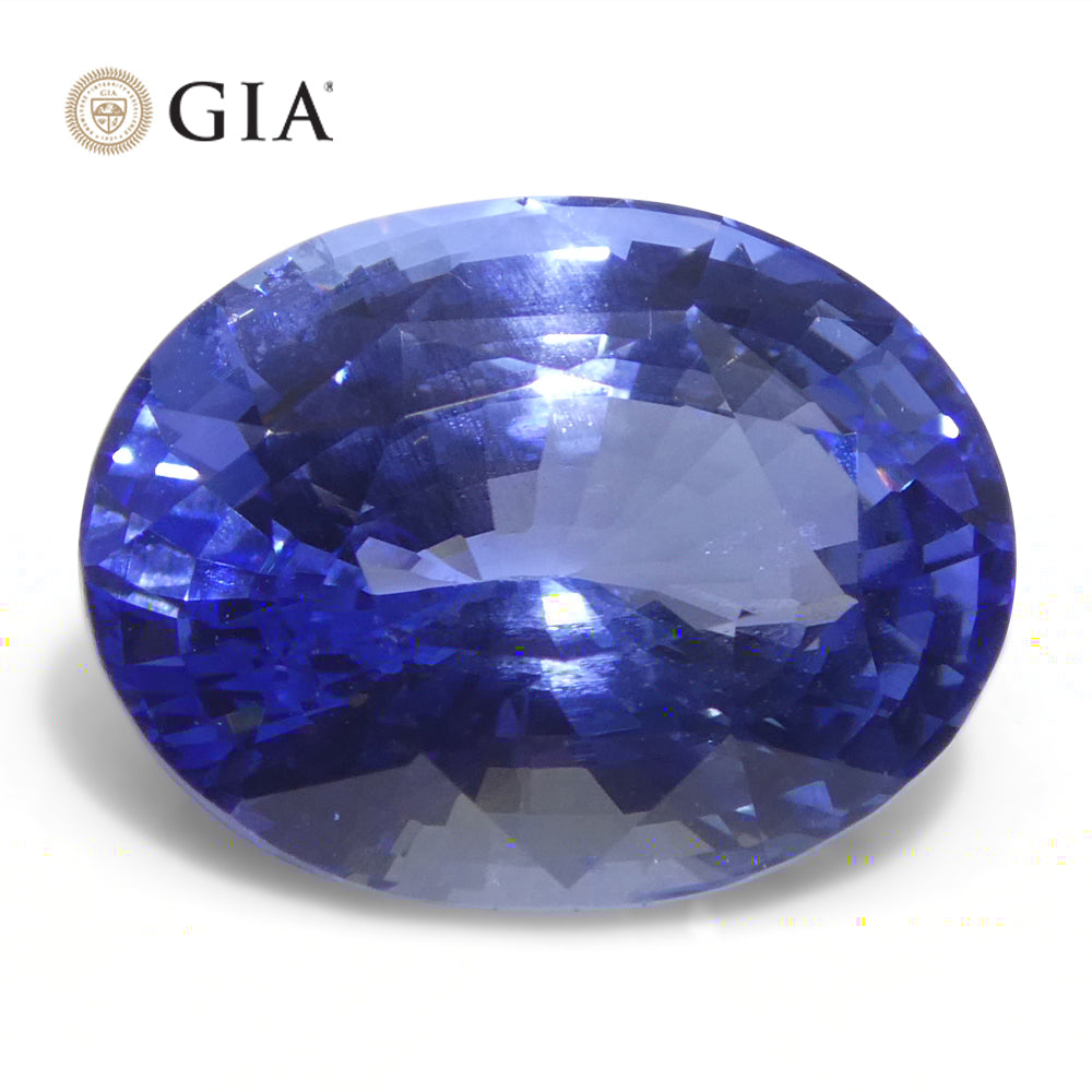 6.52ct Oval Blue Sapphire from Sri Lanka, GIA certified natural gemstone by SkyJems, premium Ceylon blue corundum