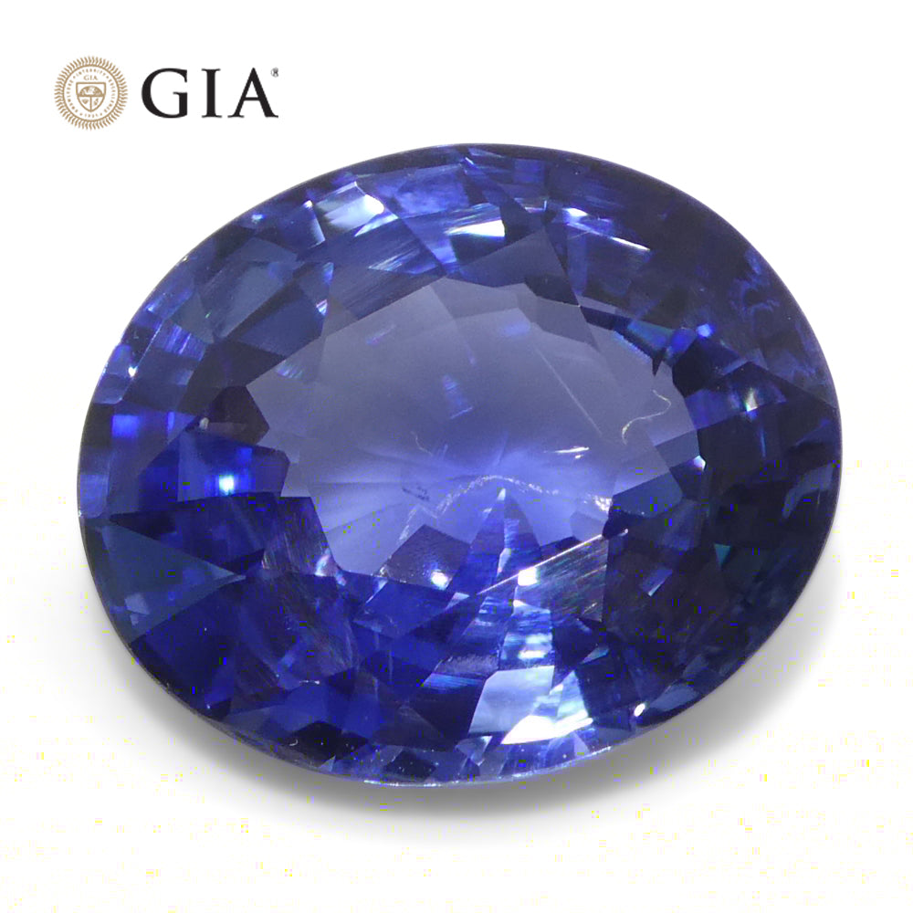 5.79ct Blue Sapphire from Sri Lanka, GIA certified oval gemstone by SkyJems, premium natural blue corundum