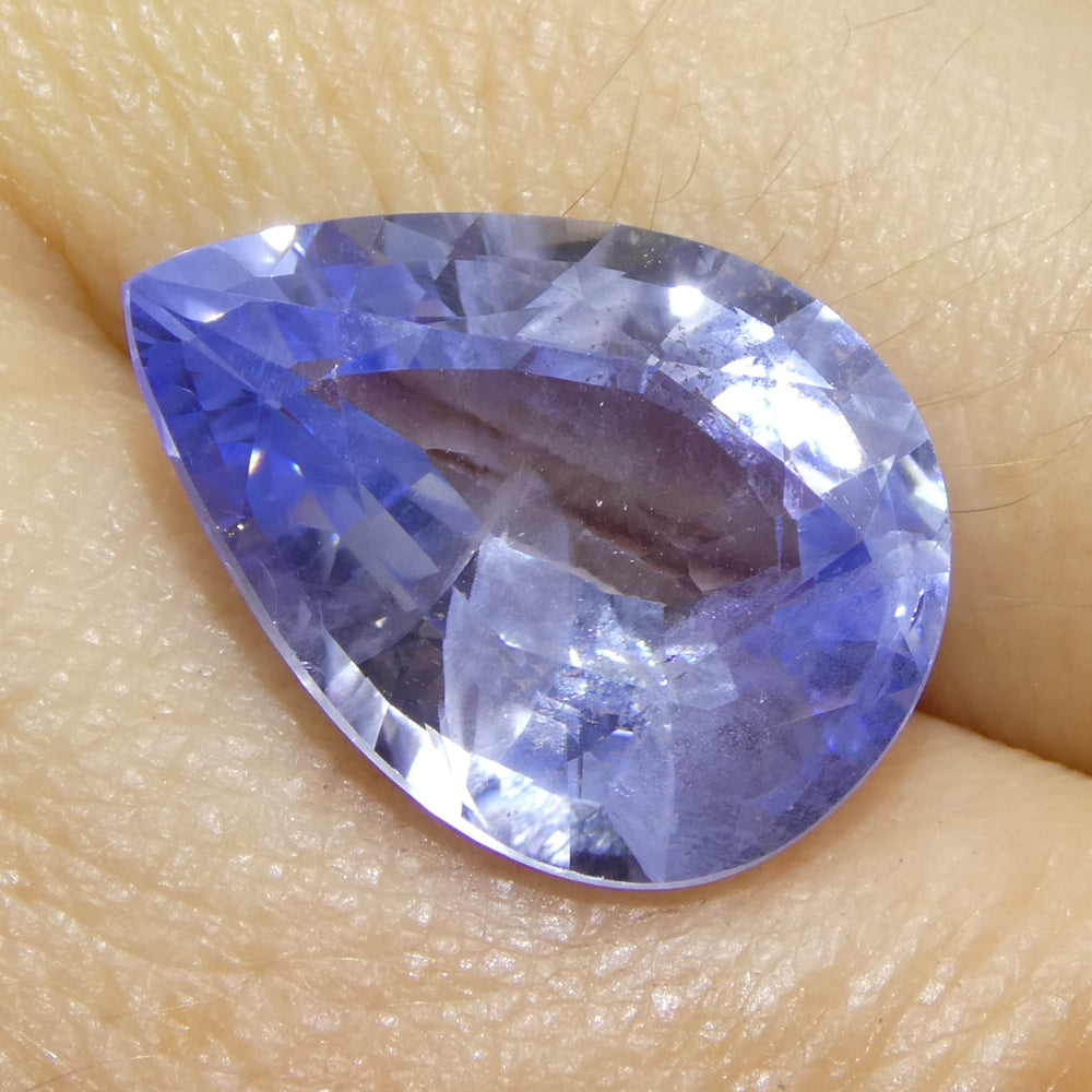 10.62ct Pear Blue Sapphire GIA Certified Sri Lanka - Skyjems Wholesale Gemstones