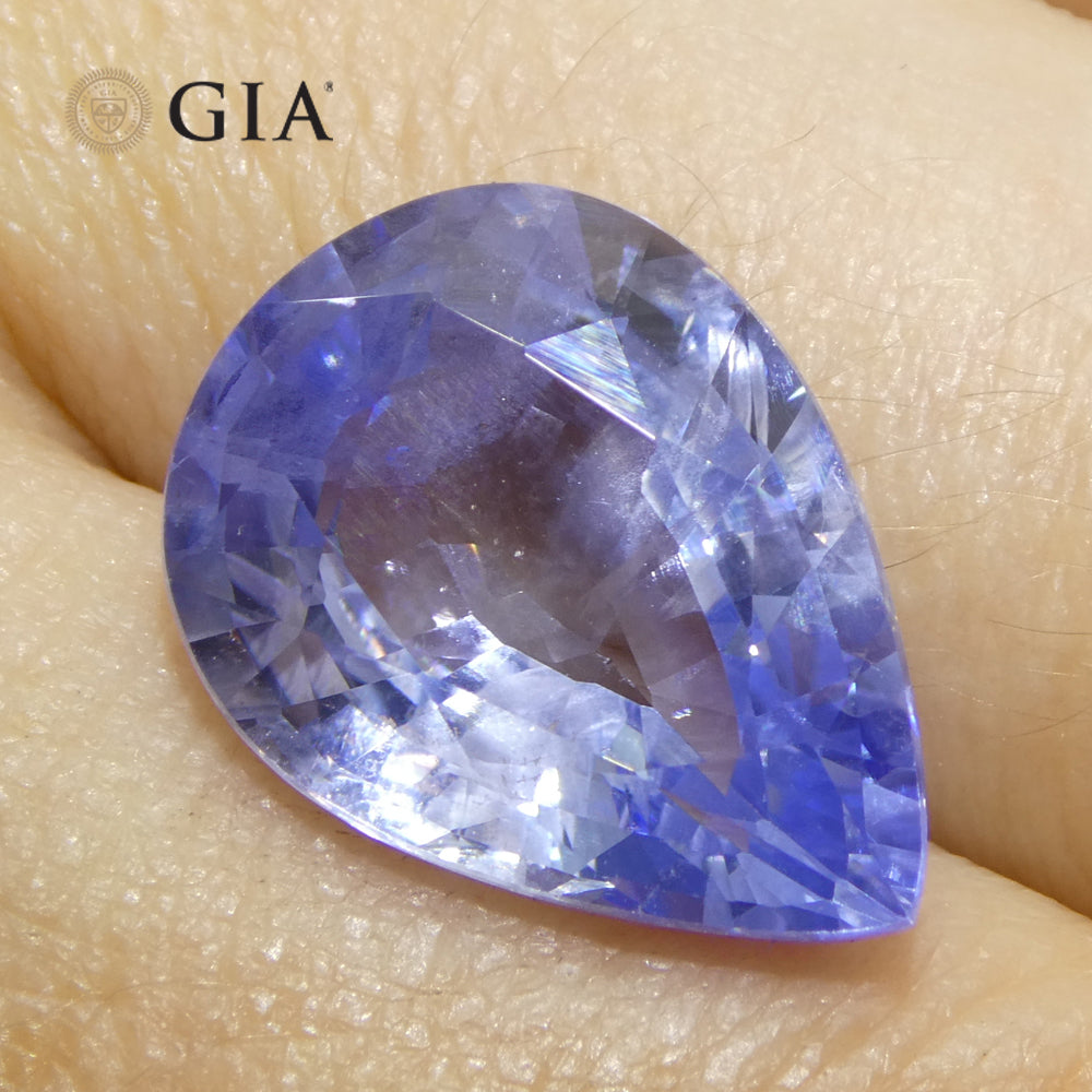 10.62ct Pear Blue Sapphire GIA Certified Sri Lanka - Skyjems Wholesale Gemstones