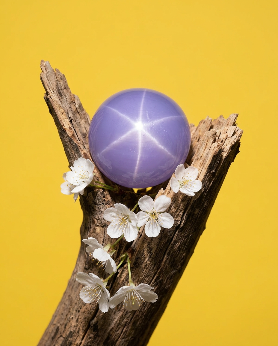 26.92ct Violetish Blue to Purple Star Sapphire from Sri Lanka, GIA Certified Natural Gem by SkyJems