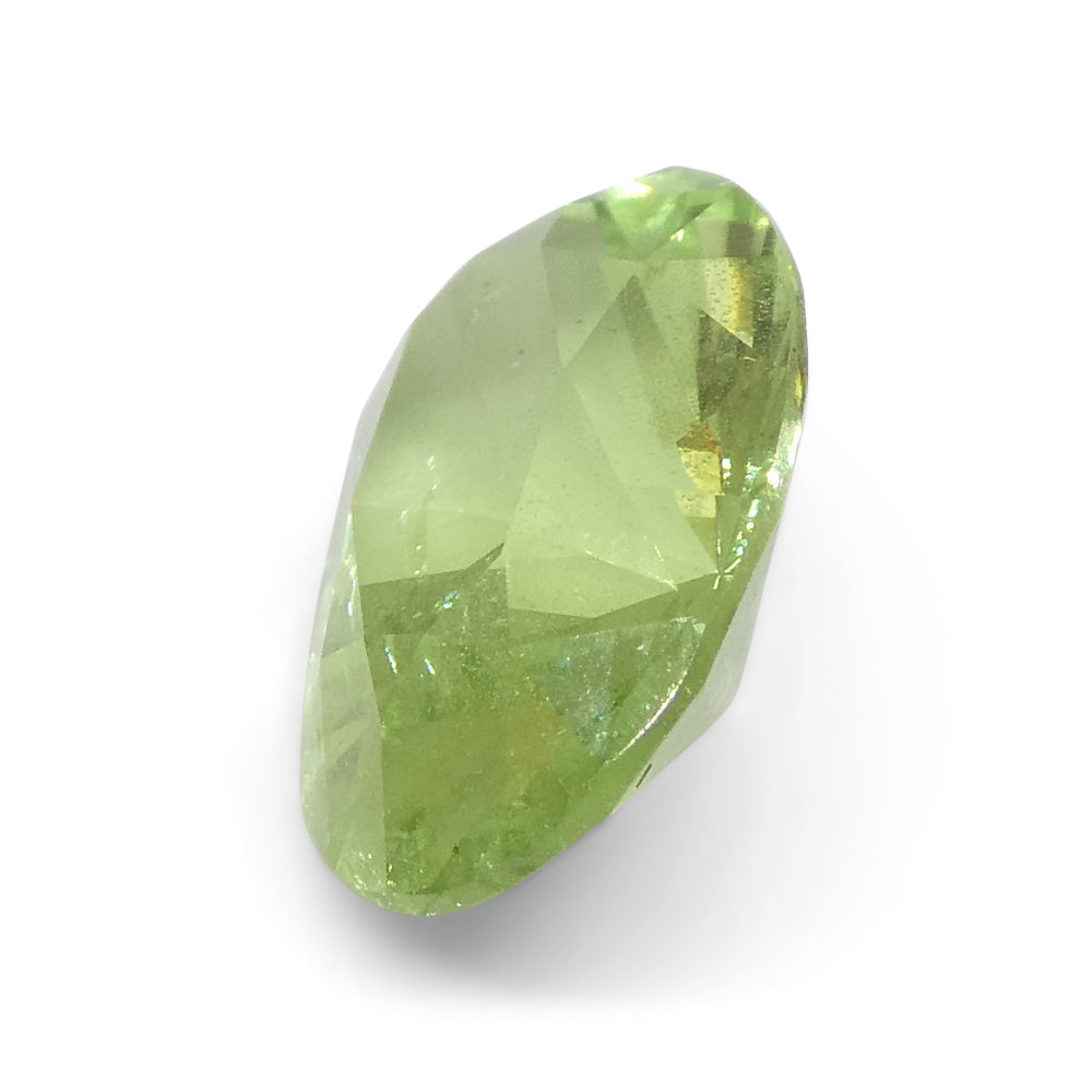 SkyJems 2.43ct Oval Mint Green Tsavorite Garnet from Tanzania, rare green gemstone in modified brilliant cut