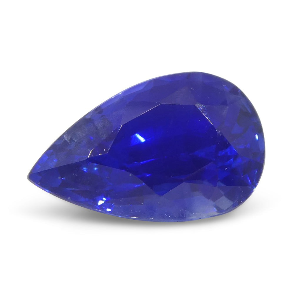 3.88ct Royal Blue Pear Sapphire from Sri Lanka, GIA Certified Natural Gemstone by SkyJems Canadian Gem Experts