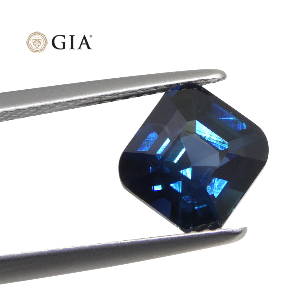 4.36ct Natural Blue Cushion Sapphire, GIA Certified Unheated Gemstone from SkyJems Canadian Gem Experts