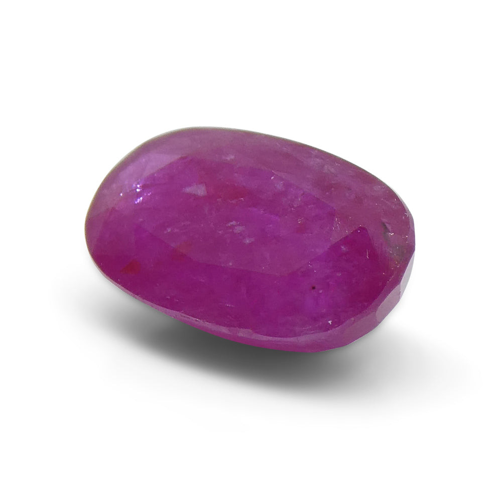 2.7ct Purplish Red Oval Ruby from Vietnam, premium unheated single stone by SkyJems Canadian gemstone experts