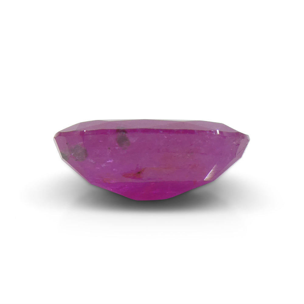 2.7 carat oval purplish red Vietnamese ruby, unheated natural gemstone from SkyJems premium colored gem collection
