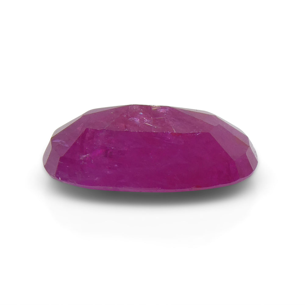 2.7 carat oval purplish red Vietnamese ruby, unheated natural gemstone from SkyJems premium loose stone collection
