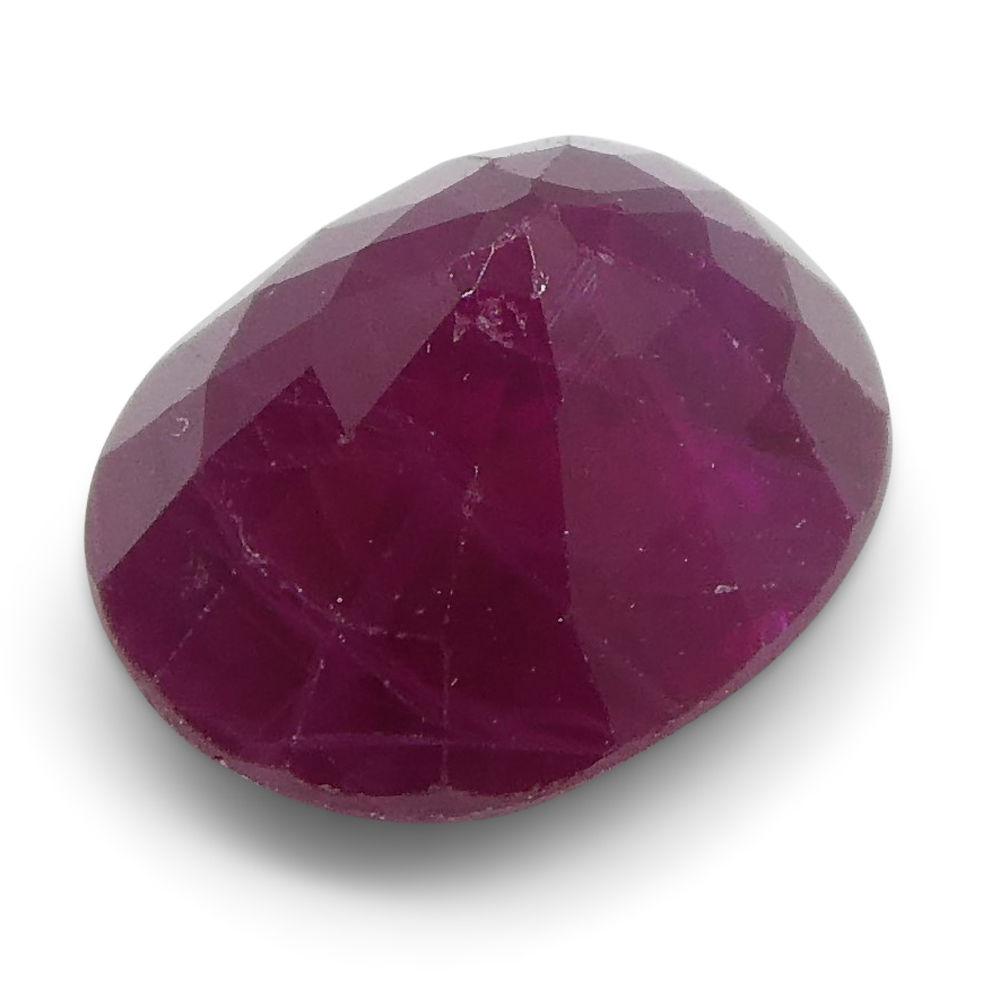 0.89 ct Oval Burma Ruby in deep red, precision-cut single stone from SkyJems Canadian gemstone specialists