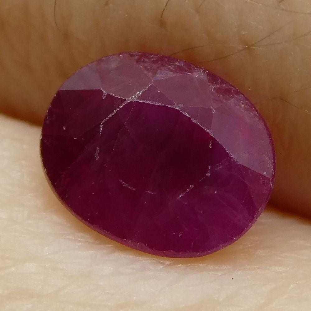 0.89 ct Oval Burma Ruby in vibrant red, precision-cut single stone from SkyJems Canadian gemstone experts since 1967