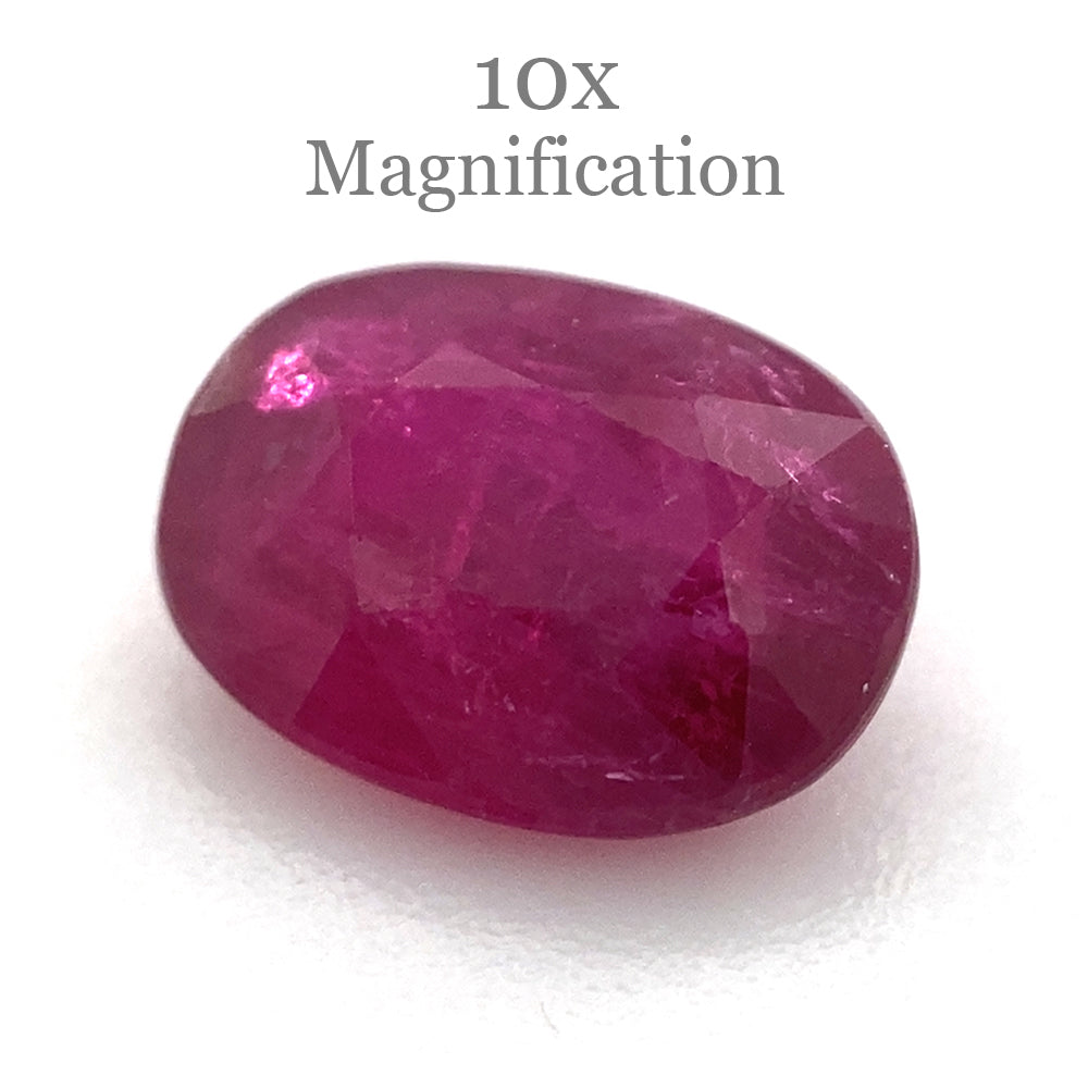 1.01ct Purplish Red Mozambique Oval Ruby, unheated natural gemstone from SkyJems Canadian gem specialists