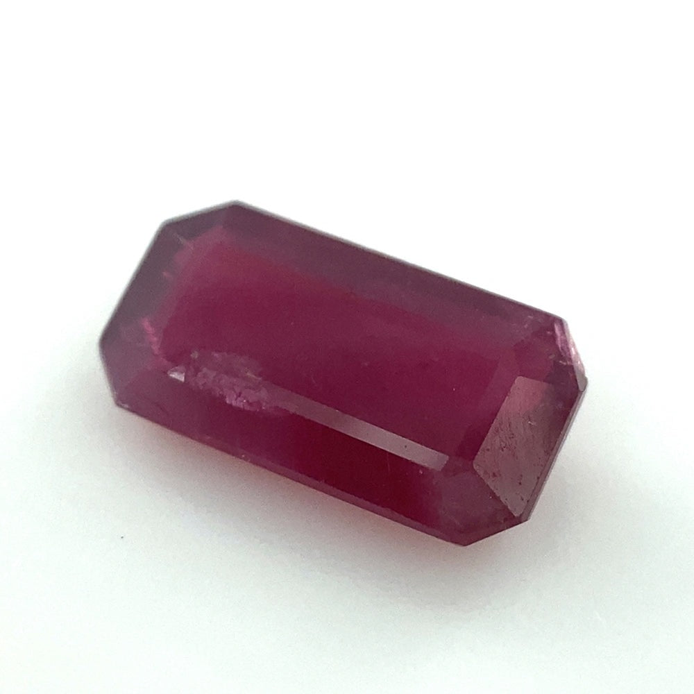 1.23ct Unheated Mozambique Red Ruby in Emerald Cut - Premium Octagonal Gemstone by SkyJems Canada